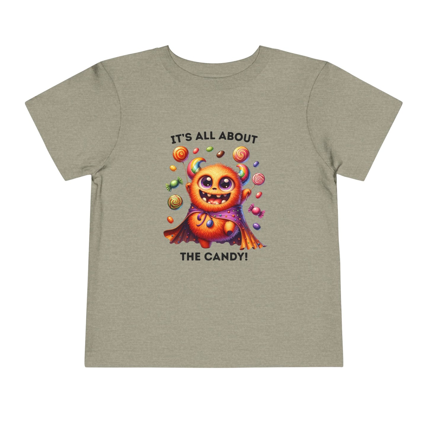 Toddler Tee - Halloween / Monster - It's all about the Candy! (01a)
