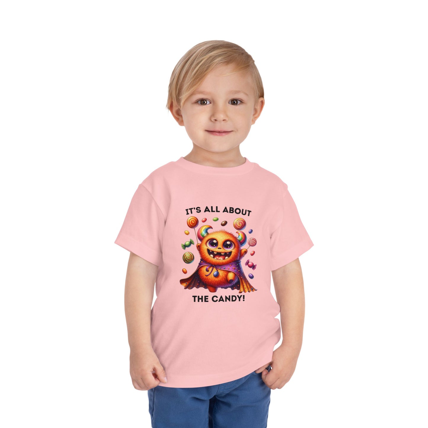 Toddler Tee - Halloween / Monster - It's all about the Candy! (01a)