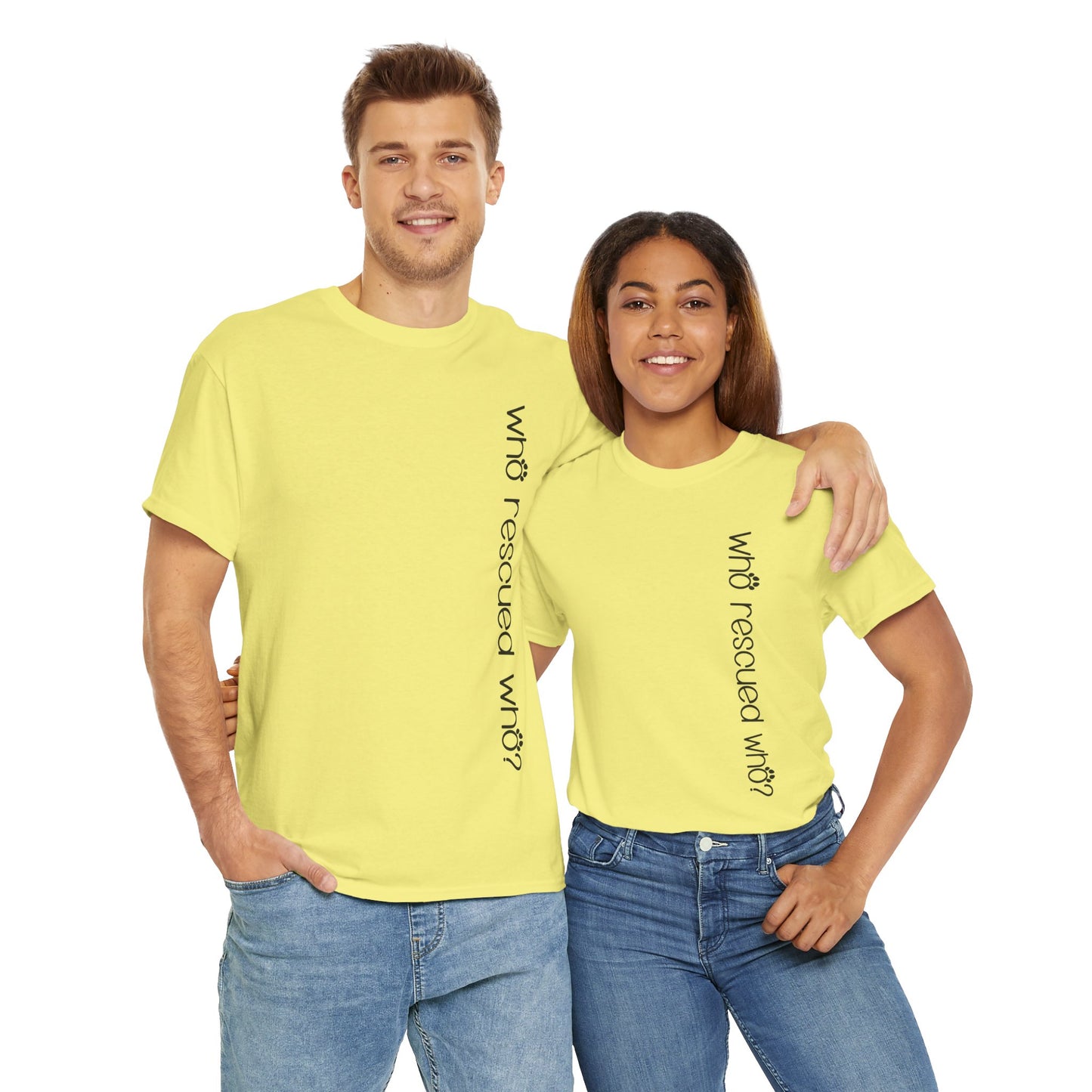 T-Shirt - Animal Lover - 'Who Rescued Who?'