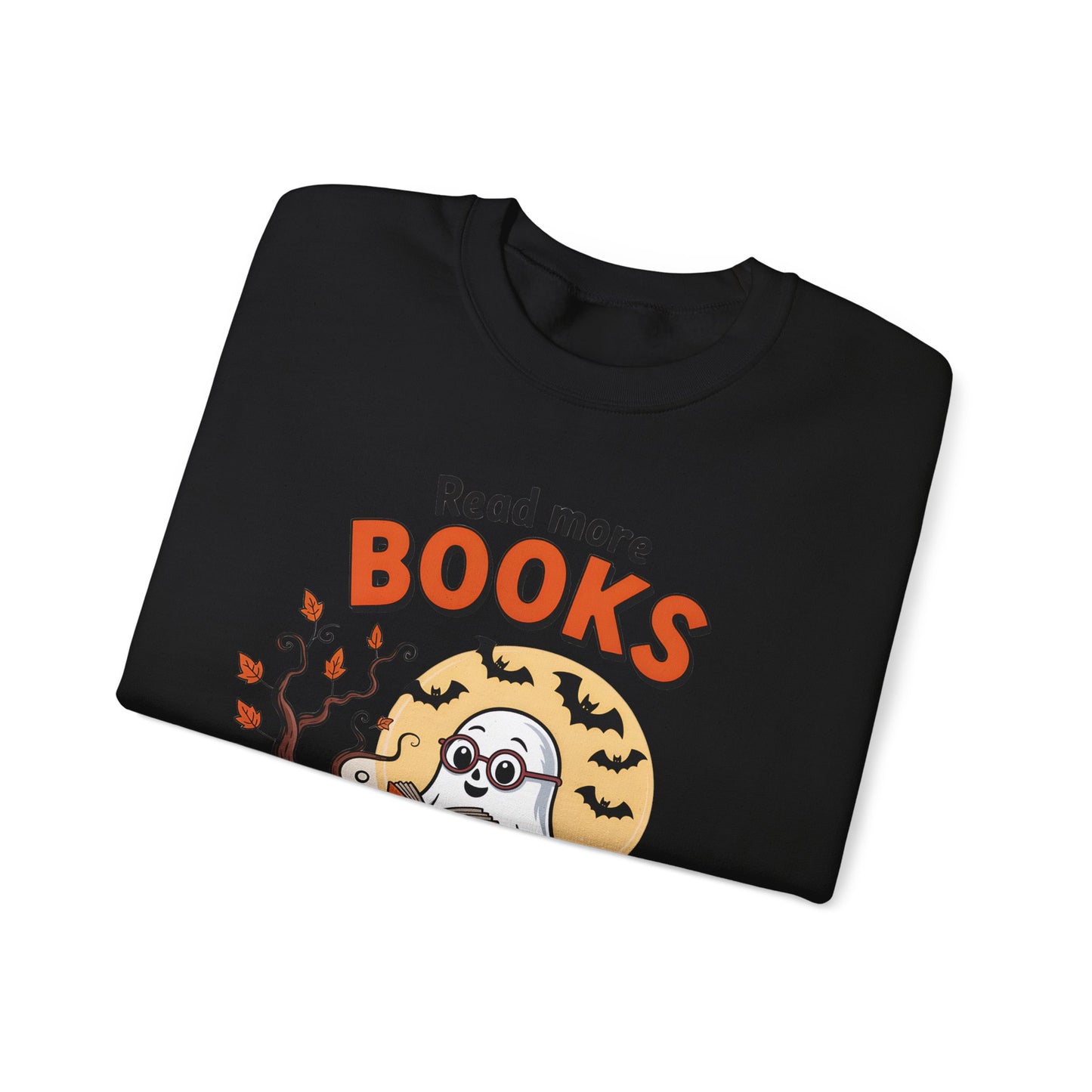 Sweatshirt - Teacher / Halloween - Read More Books (1a)