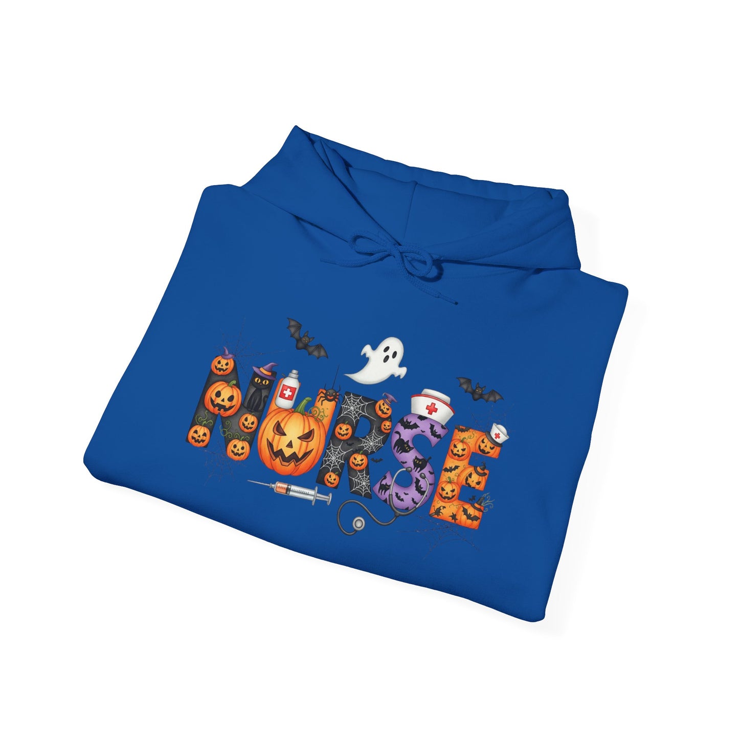 Heavy Blend Hoodie - Nurse / Halloween - Nurse w Halloween Decor (01a)