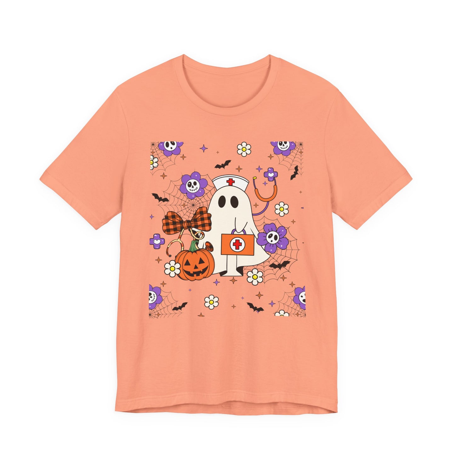 T-Shirt - Medical / Halloween Ghost with Medical Stuff (01a)