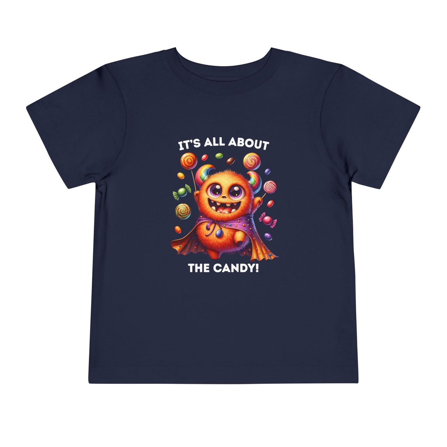 Toddler Tee - Halloween / Monster - It's all about the Candy! (01a)