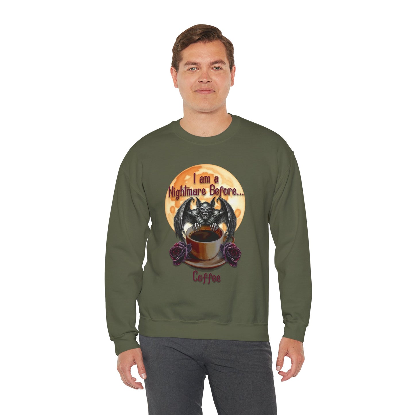 Sweatshirt - Halloween - Nightmare Before Coffee (1a) - Front Only