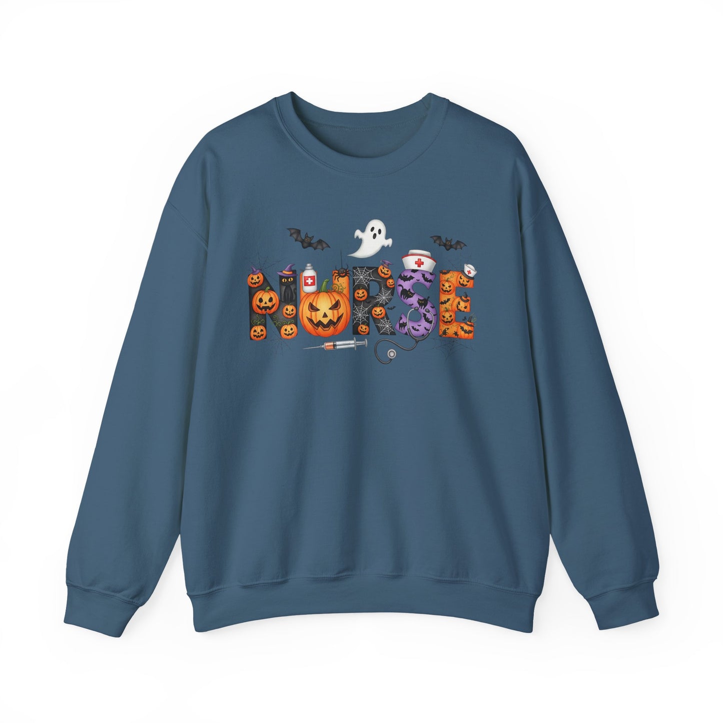 Sweatshirt - Nurse / Halloween - Nurse w Halloween Decor (01a)