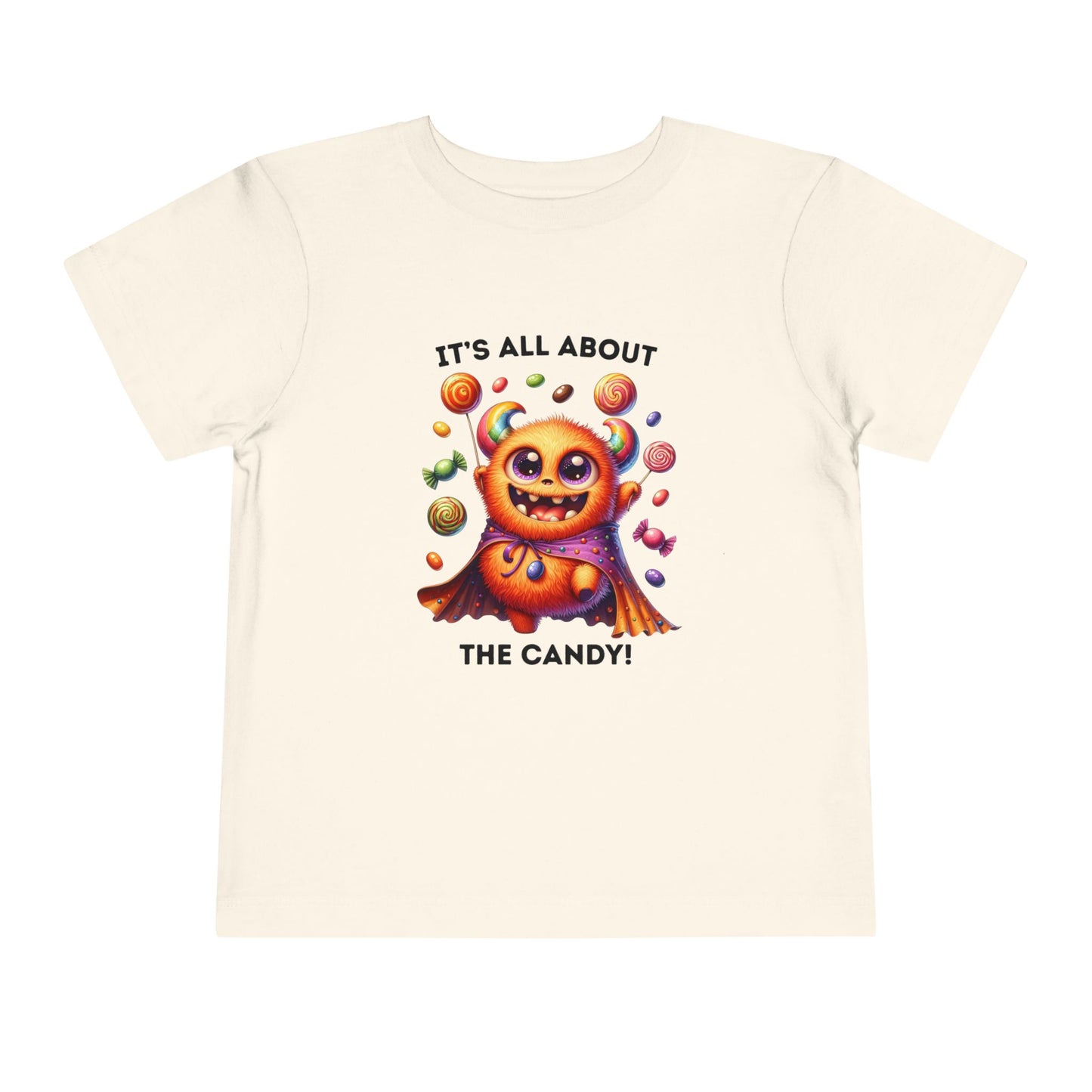 Toddler Tee - Halloween / Monster - It's all about the Candy! (01a)