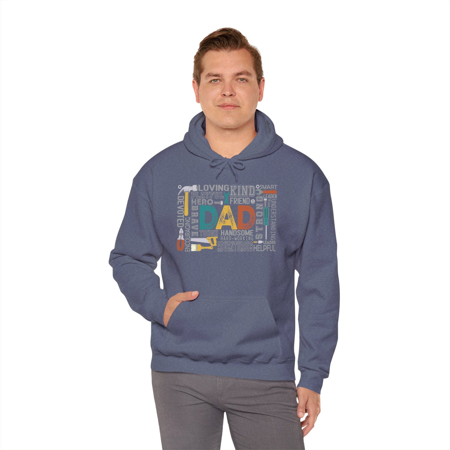 Hoodie - Dad - Handyman Dad (1) - Light Writing