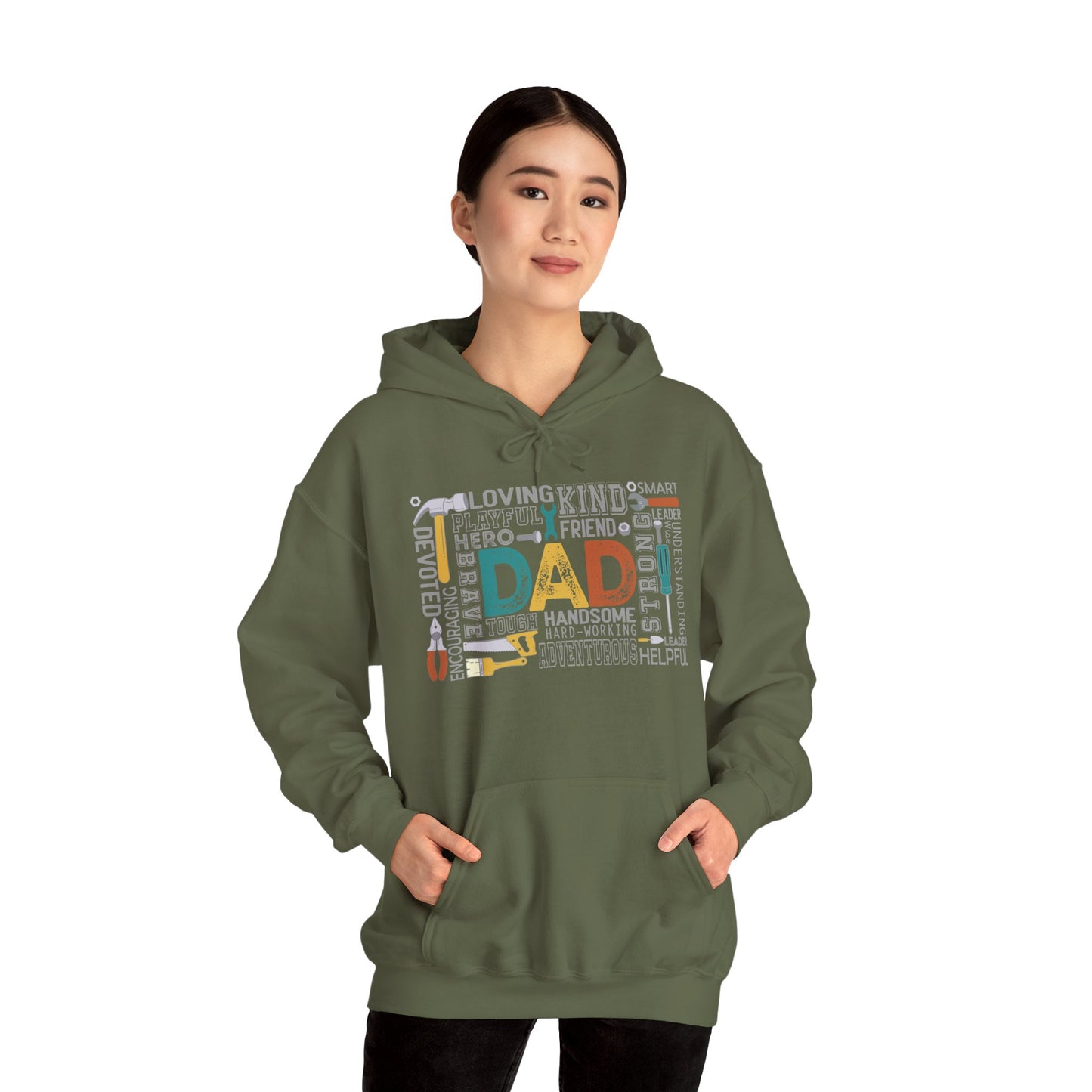 Hoodie - Dad - Handyman Dad (1) - Light Writing