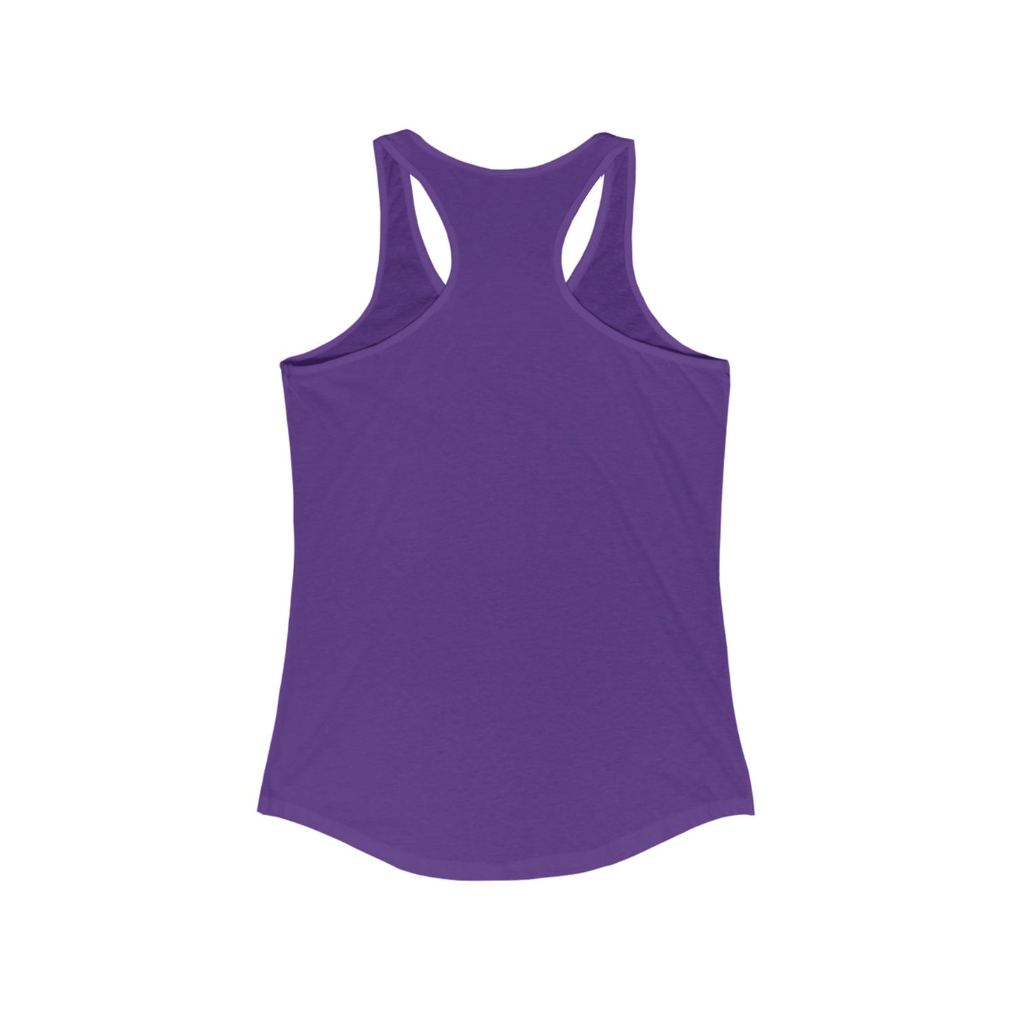 Female Tank Top - Funny - 'Fun Fact: I Do Not Care' Razor Back - White Writing