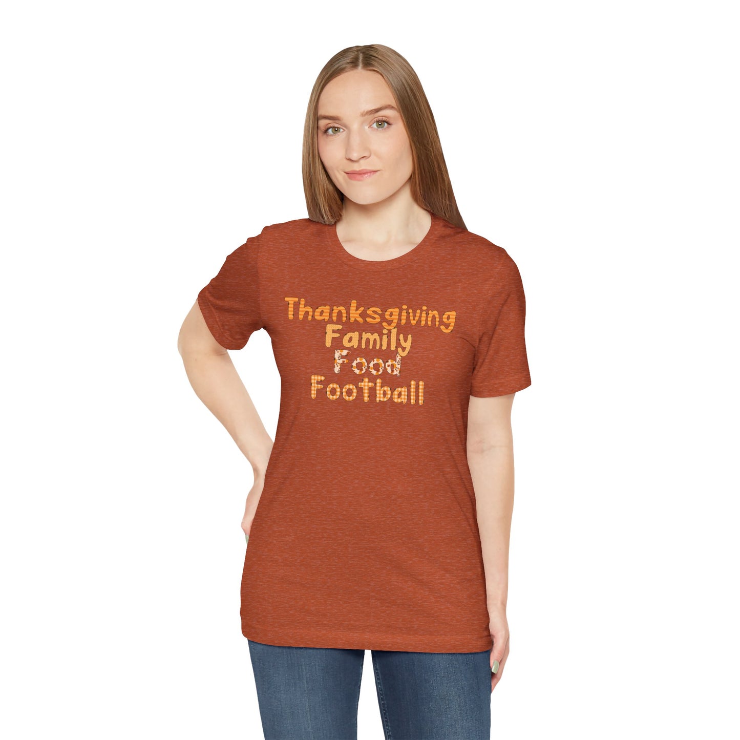 T-shirt - Thanksgiving - Family Food Football (01a)