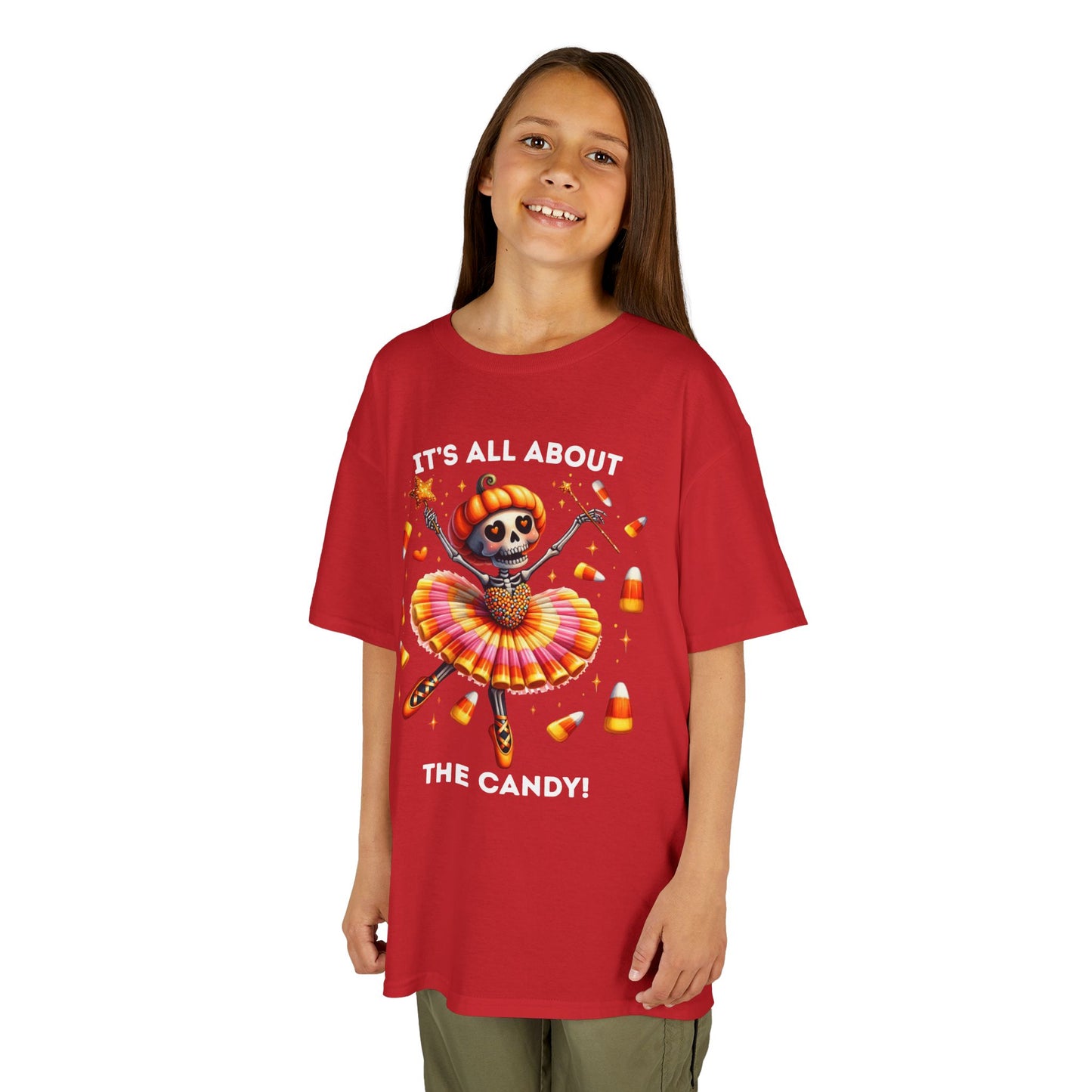 Child Tee - Halloween / Ballet Skeleton - It's all about the Candy! (02a)