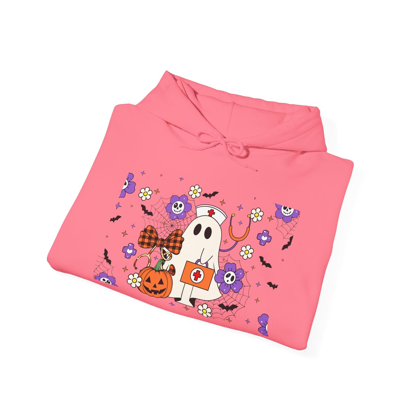 Heavy Blend Hoodie - Medical / Halloween Ghost with Medical Stuff (01a)