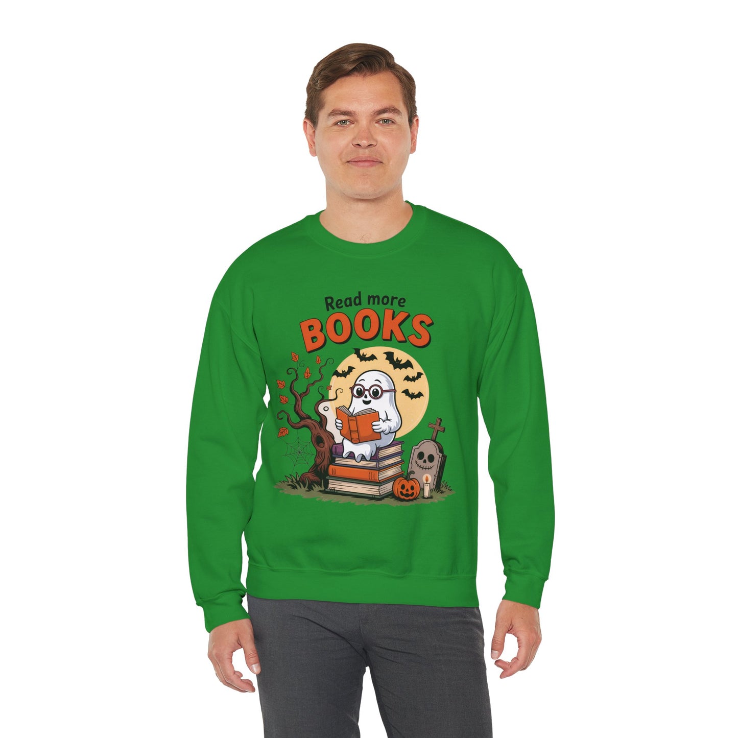 Sweatshirt - Teacher / Halloween - Read More Books (1a)