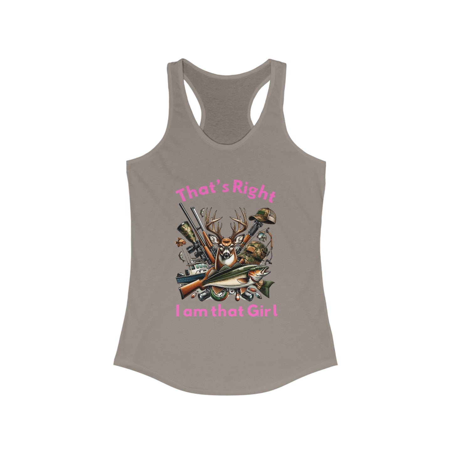 Female Tank Top - Hunter - I am that Girl (1) - Razor Back