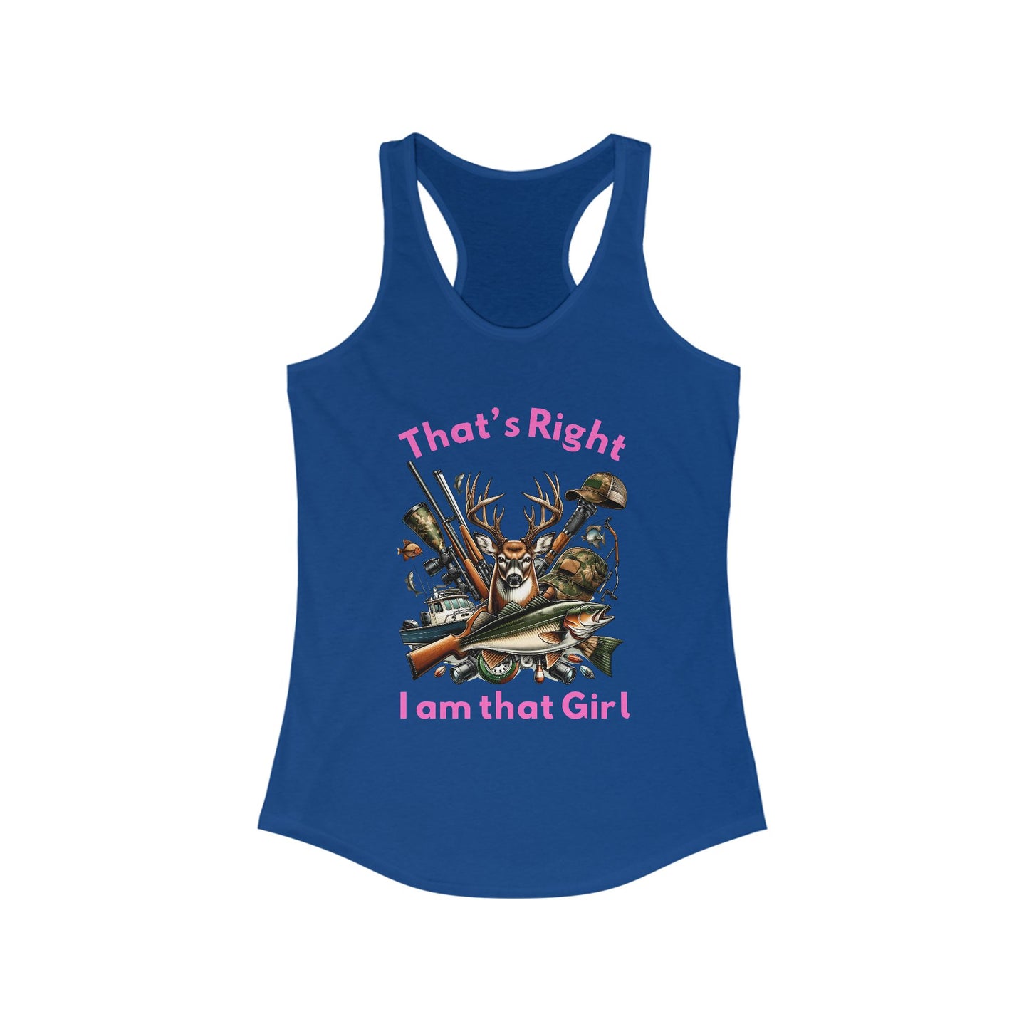 Female Tank Top - Hunter - I am that Girl (1) - Razor Back