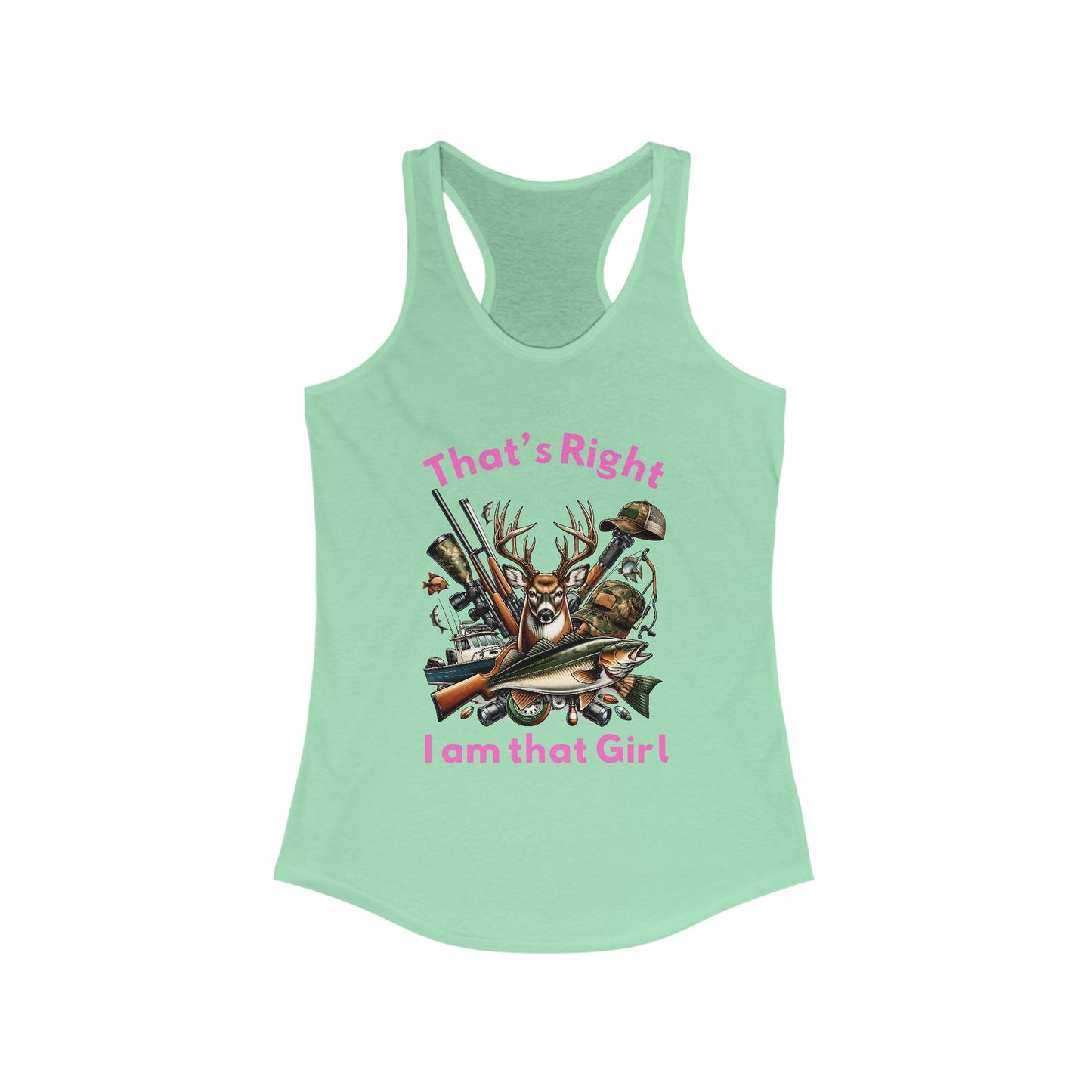 Female Tank Top - Hunter - I am that Girl (1) - Razor Back