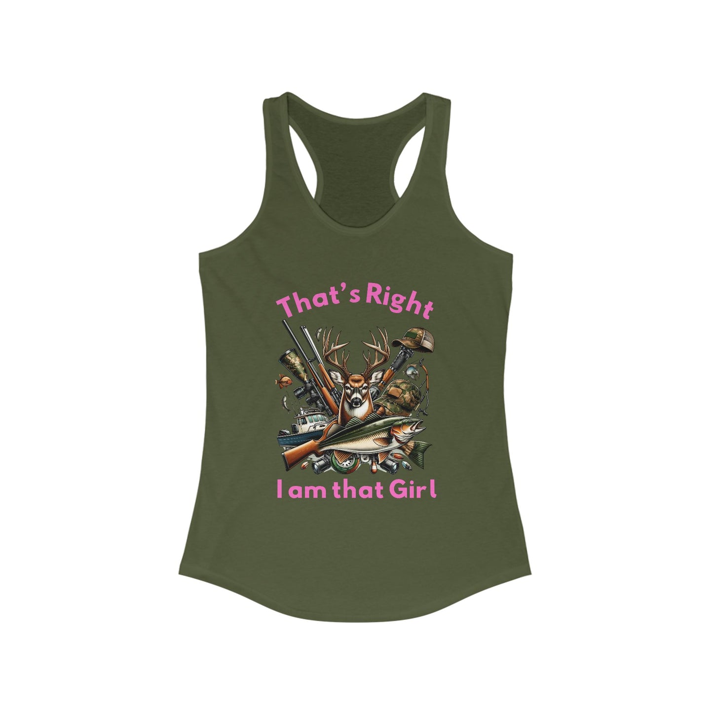Female Tank Top - Hunter - I am that Girl (1) - Razor Back