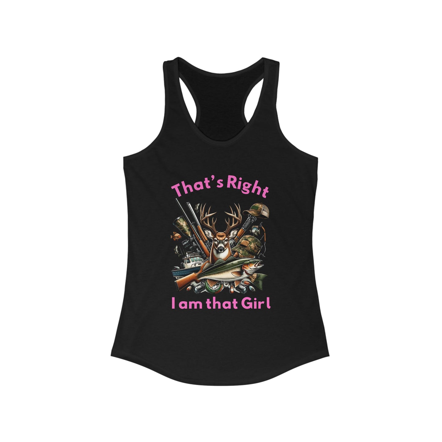 Female Tank Top - Hunter - I am that Girl (1) - Razor Back