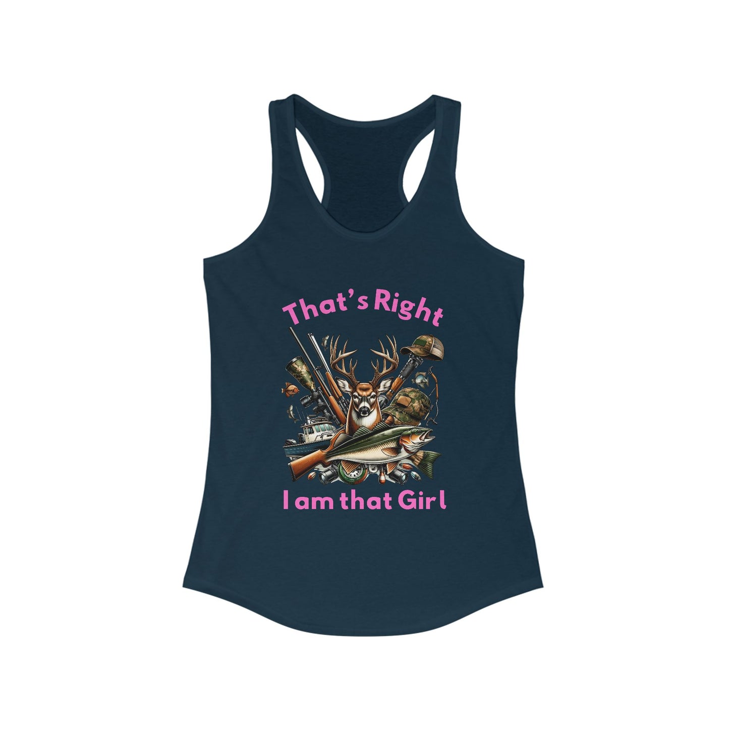 Female Tank Top - Hunter - I am that Girl (1) - Razor Back