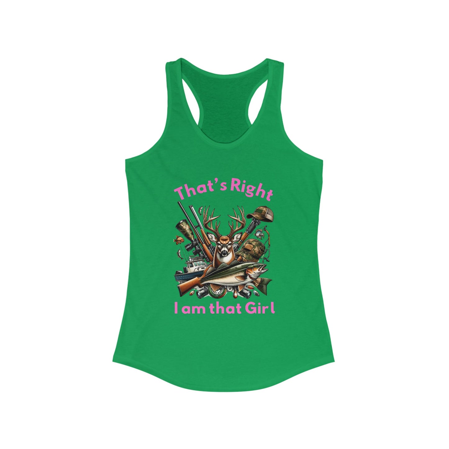 Female Tank Top - Hunter - I am that Girl (1) - Razor Back
