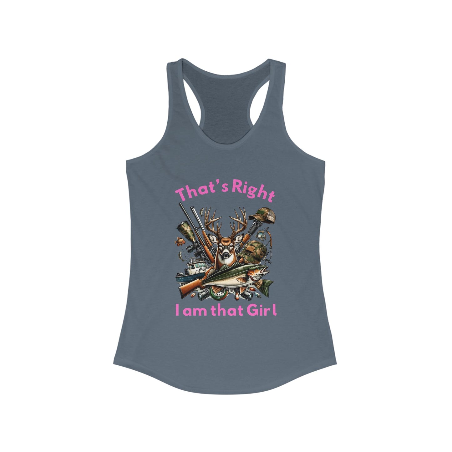Female Tank Top - Hunter - I am that Girl (1) - Razor Back