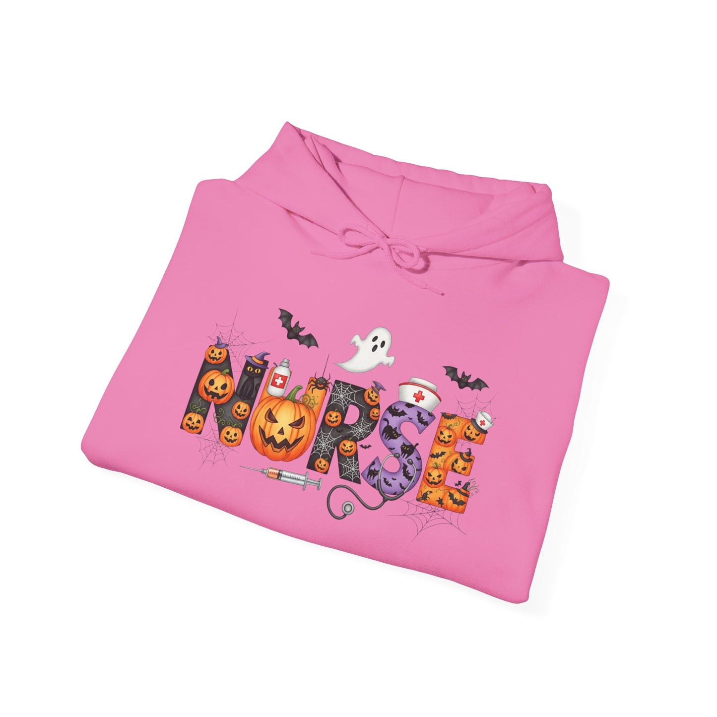 Heavy Blend Hoodie - Nurse / Halloween - Nurse w Halloween Decor (01a)