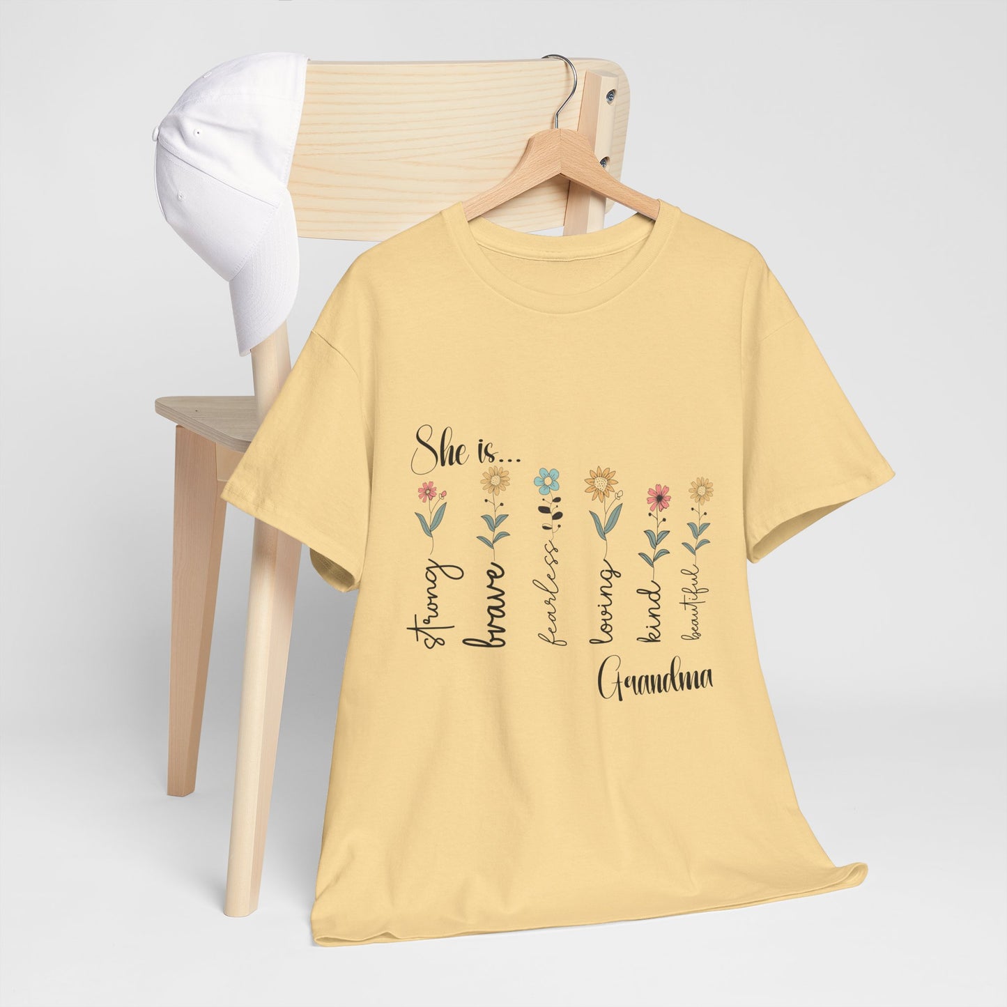 T-Shirt – Grandma - Strong, Brave, Beautiful Floral Design