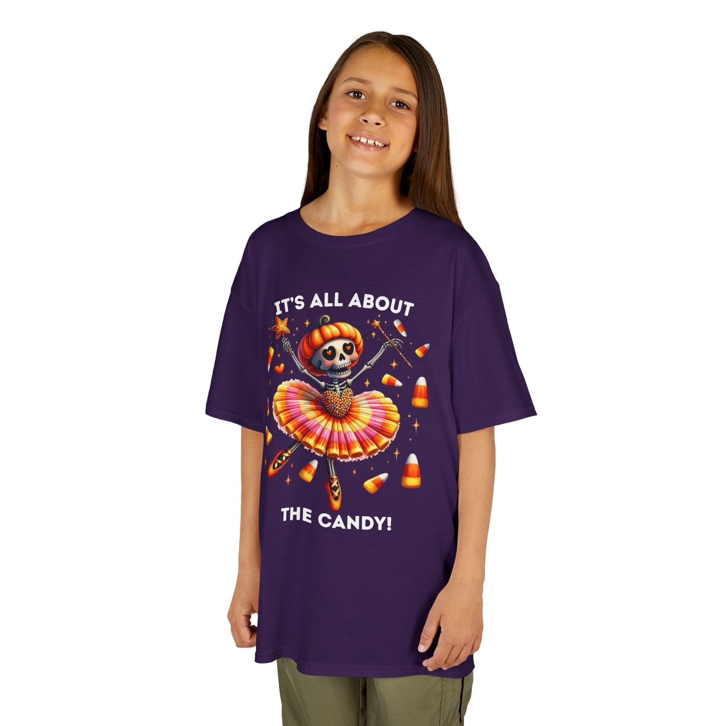 Child Tee - Halloween / Ballet Skeleton - It's all about the Candy! (02a)