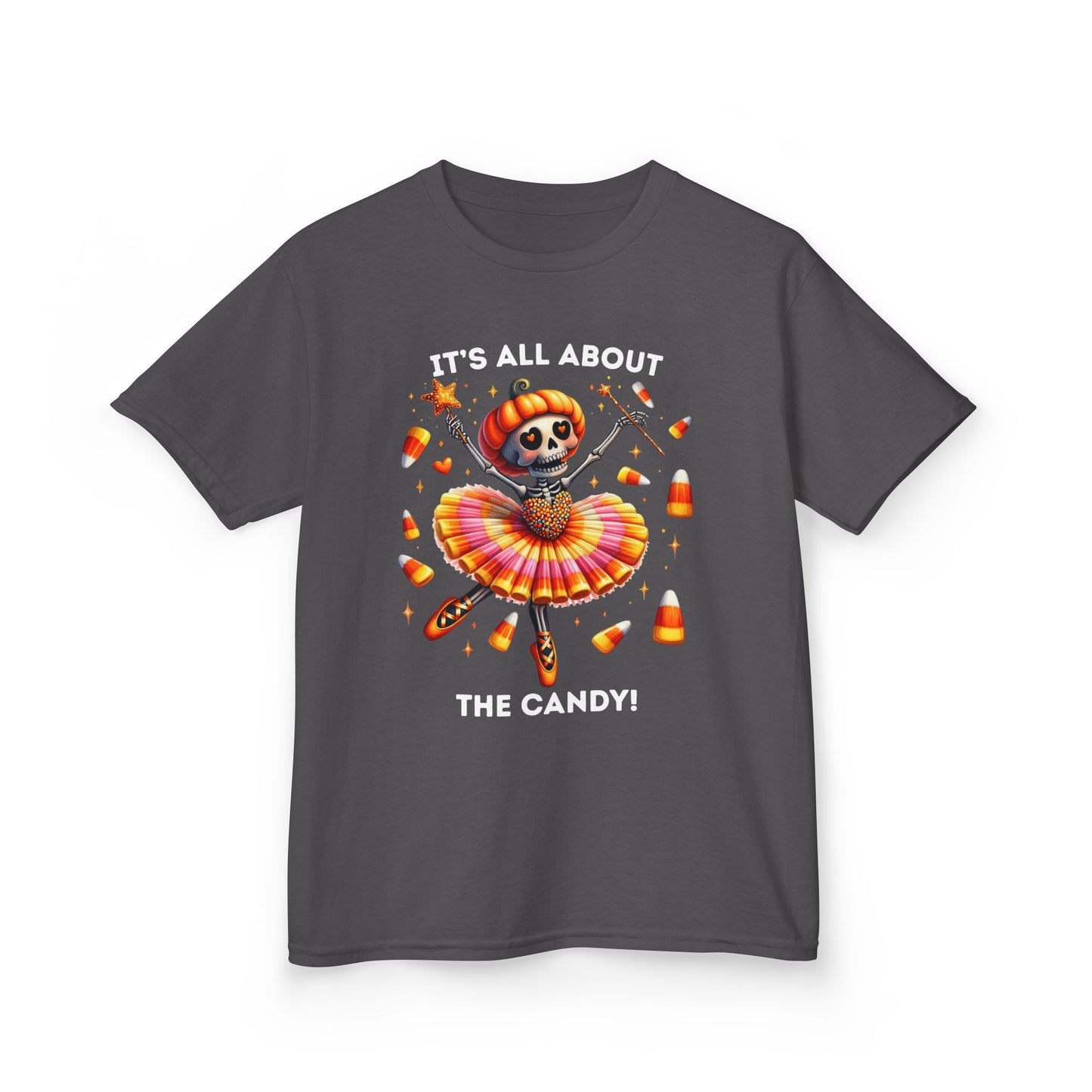 Child Tee - Halloween / Ballet Skeleton - It's all about the Candy! (02a)