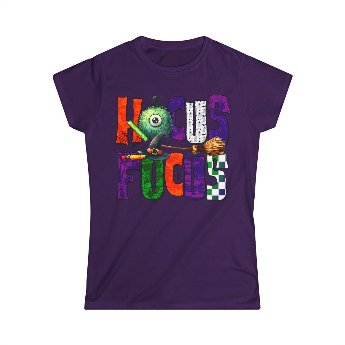 Female T-Shirt - Teacher / Halloween - Hocus Focus (01a)