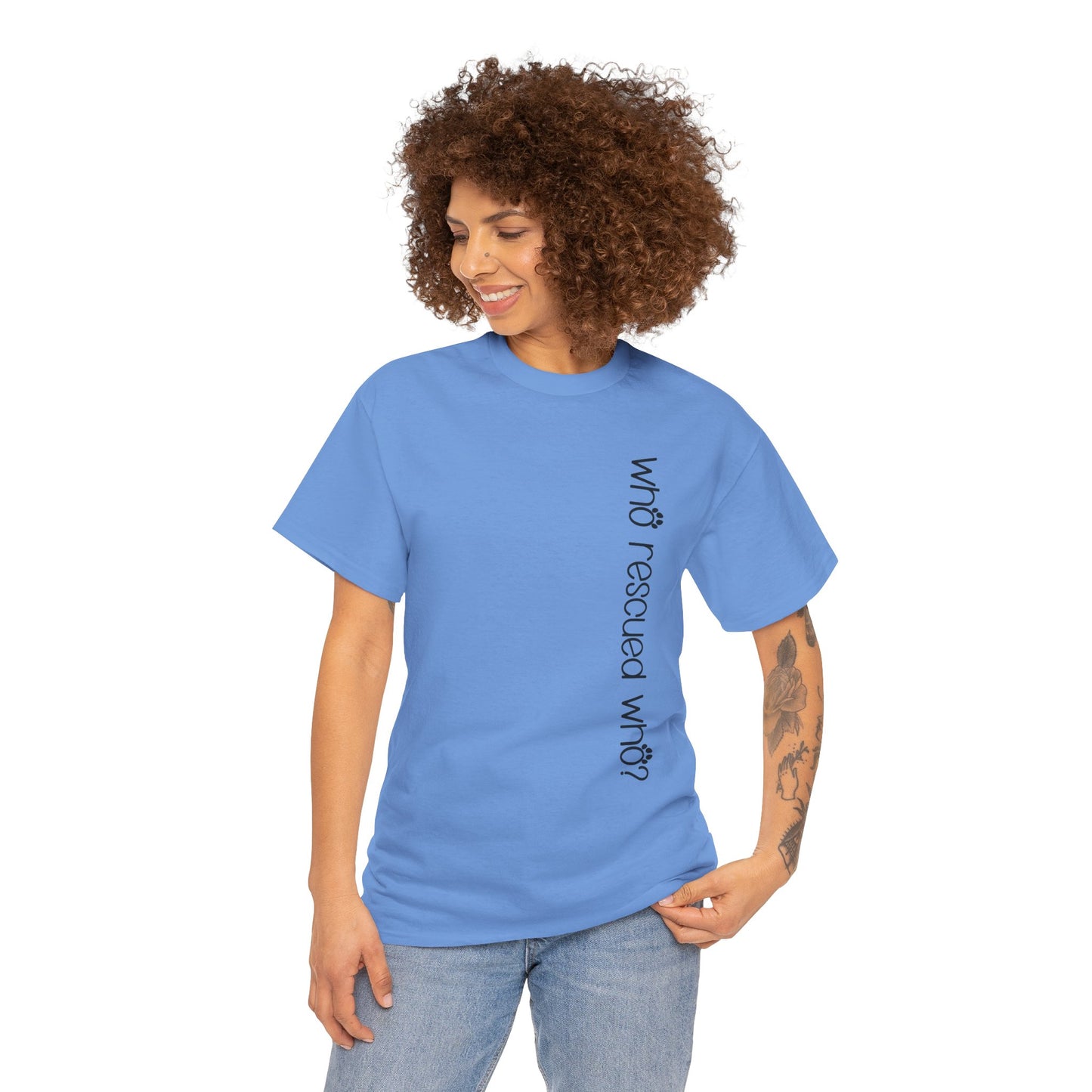 T-Shirt - Animal Lover - 'Who Rescued Who?'