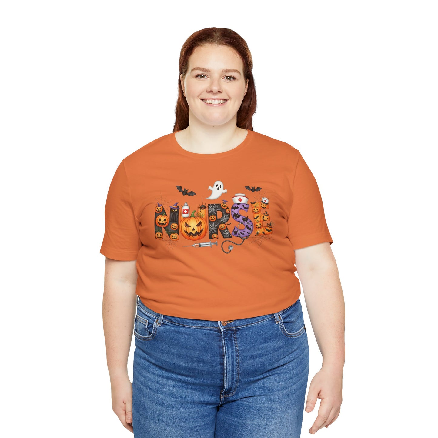 T-Shirt - Nurse / Halloween - Nurse w Halloween Decor (01a)