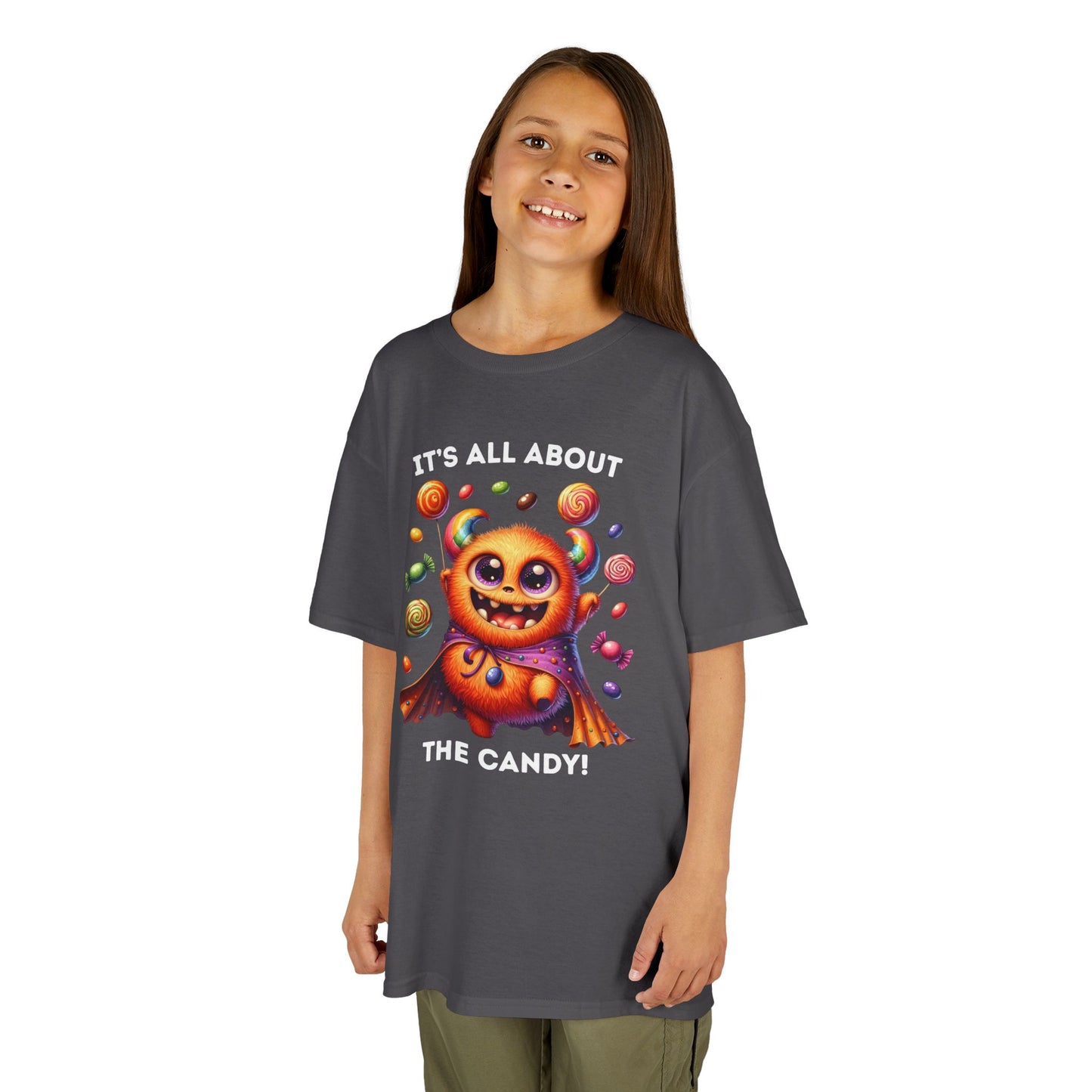 Child Tee - Halloween / Monster - It's all about the Candy! (01a)