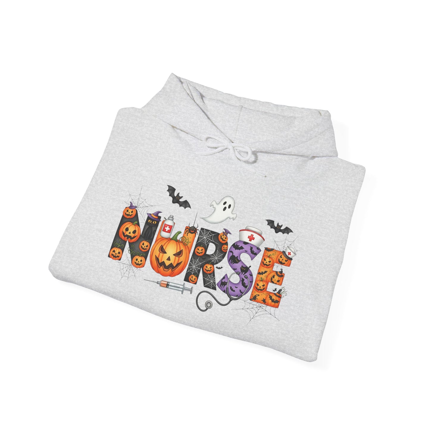 Heavy Blend Hoodie - Nurse / Halloween - Nurse w Halloween Decor (01a)