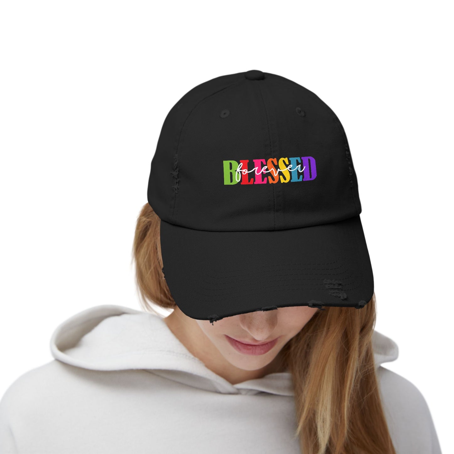 Distressed Cap - Faith - Blessed Forever (1)