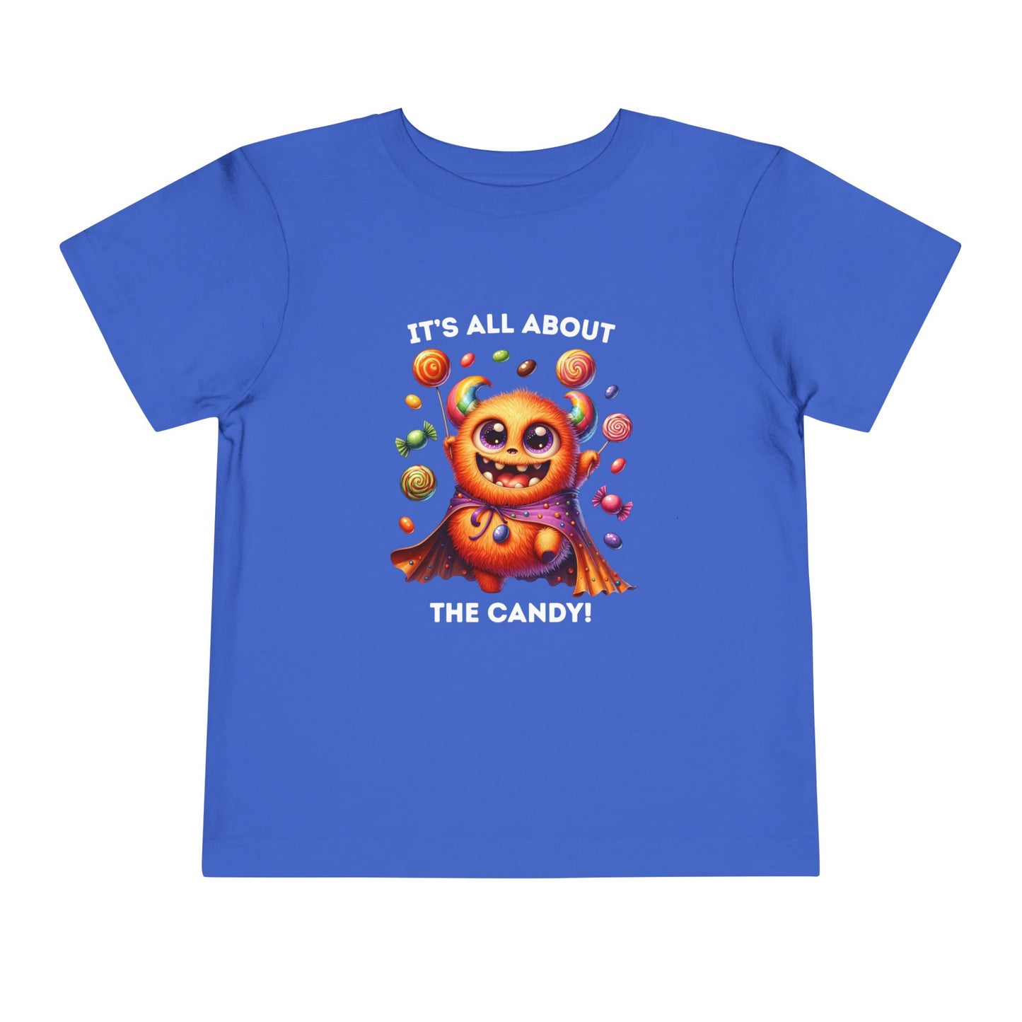 Toddler Tee - Halloween / Monster - It's all about the Candy! (01a)