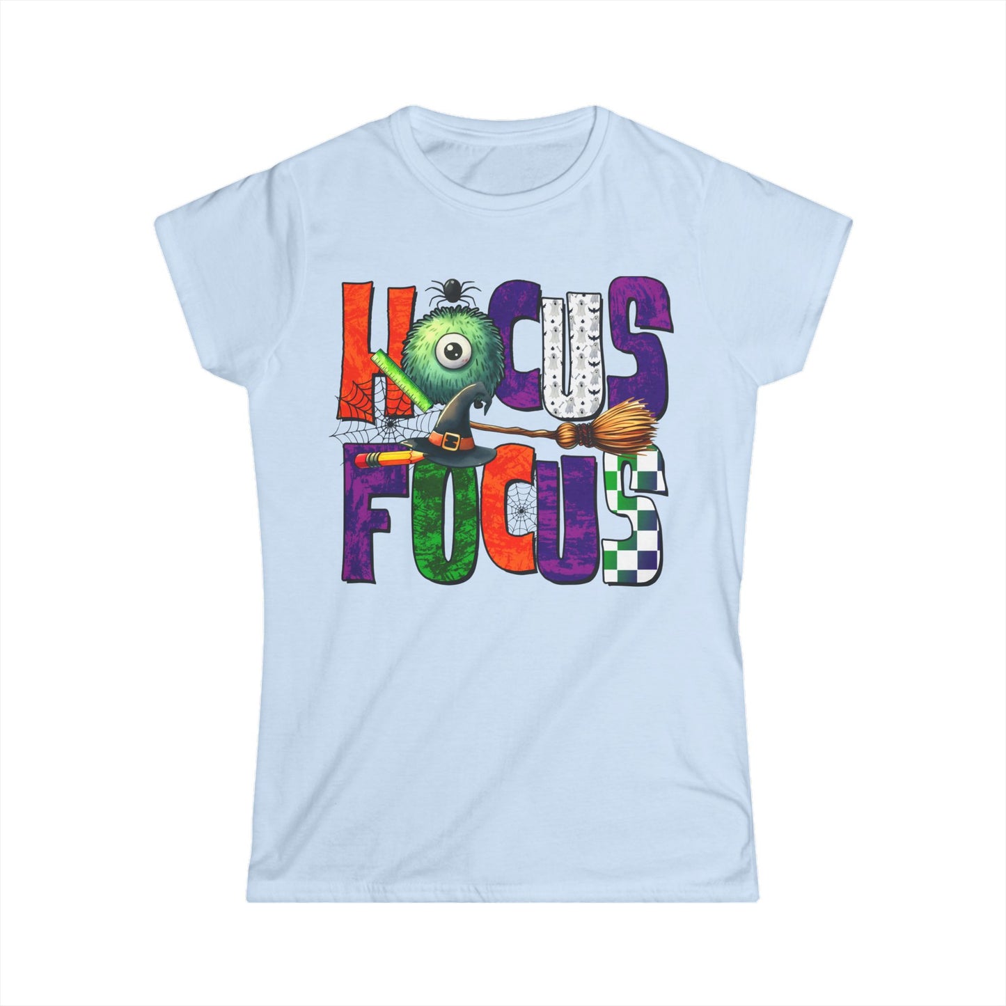 Female T-Shirt - Teacher / Halloween - Hocus Focus (01a)