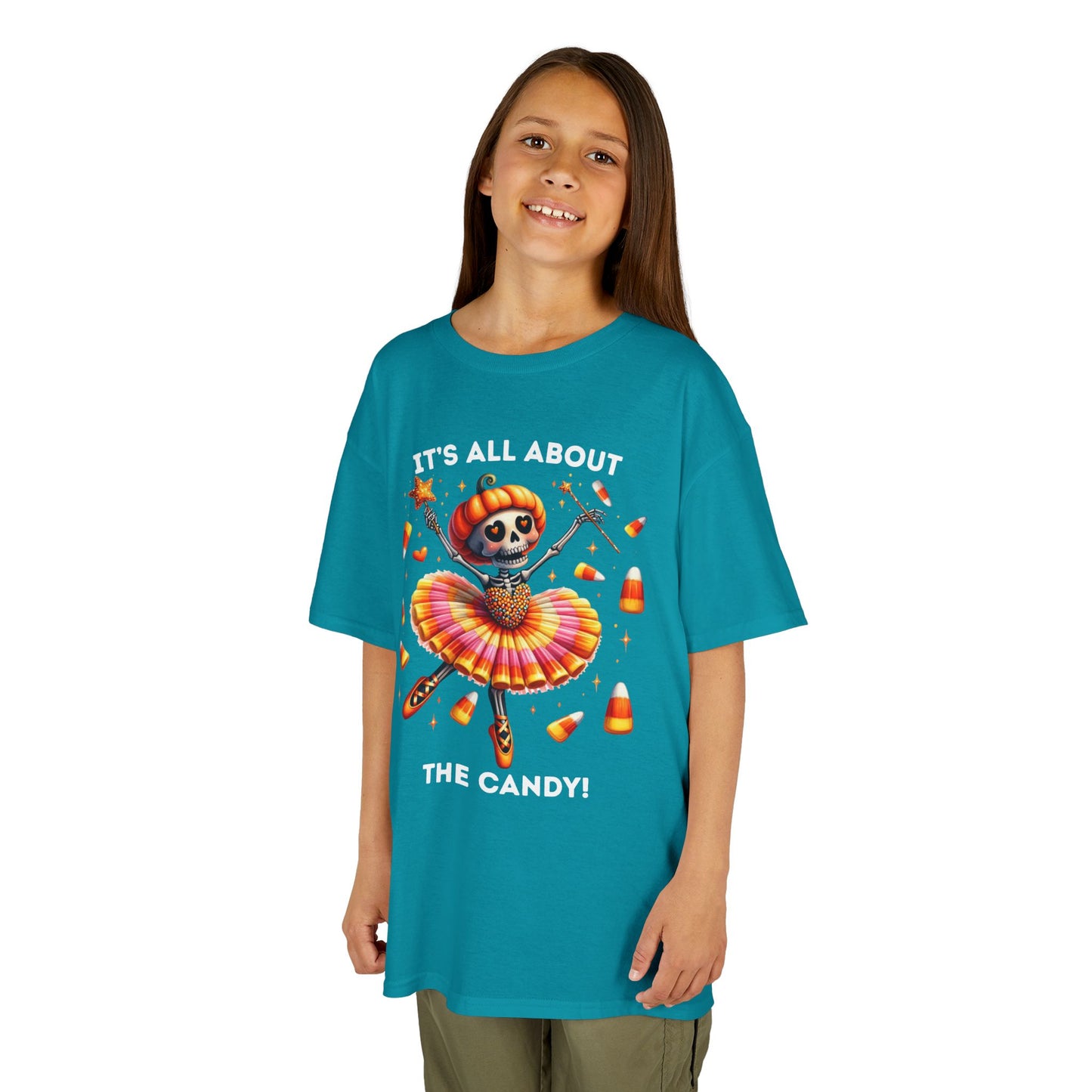 Child Tee - Halloween / Ballet Skeleton - It's all about the Candy! (02a)