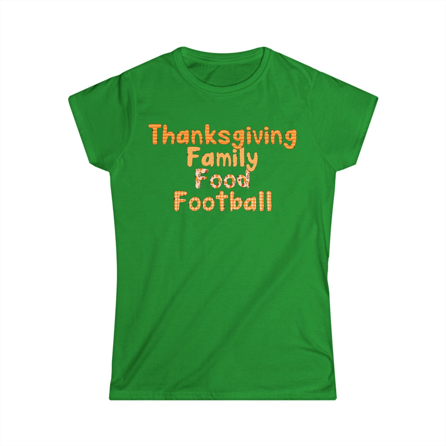 Female T-Shirt - Thanksgiving - Family Food Football (01a)
