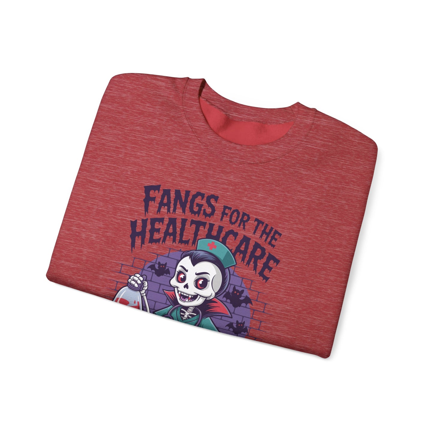 Sweatshirt - Medical / Halloween - Fangs for the Healthcare (01a)