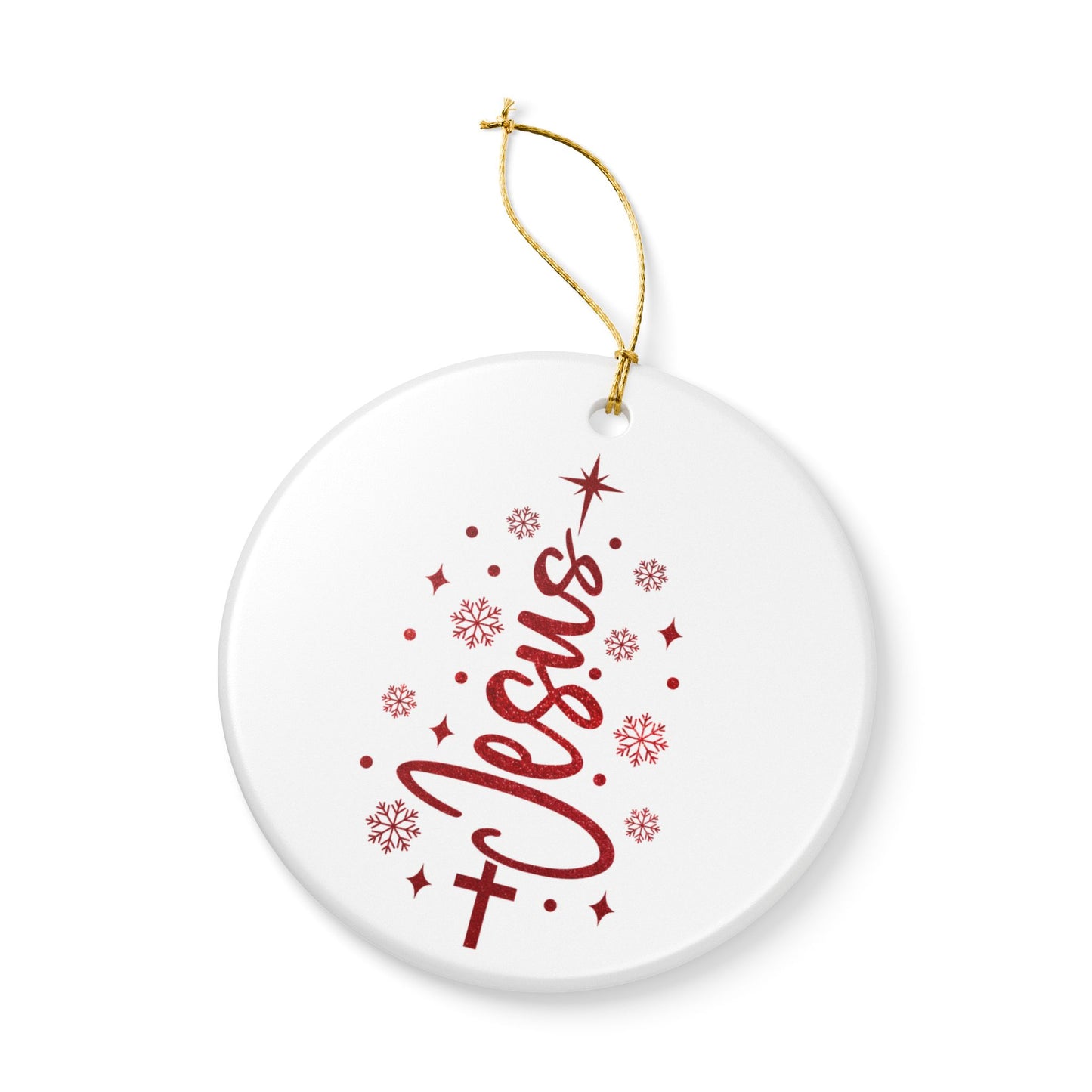 Ceramic Ornament – Christmas - Jesus Tree (01d)