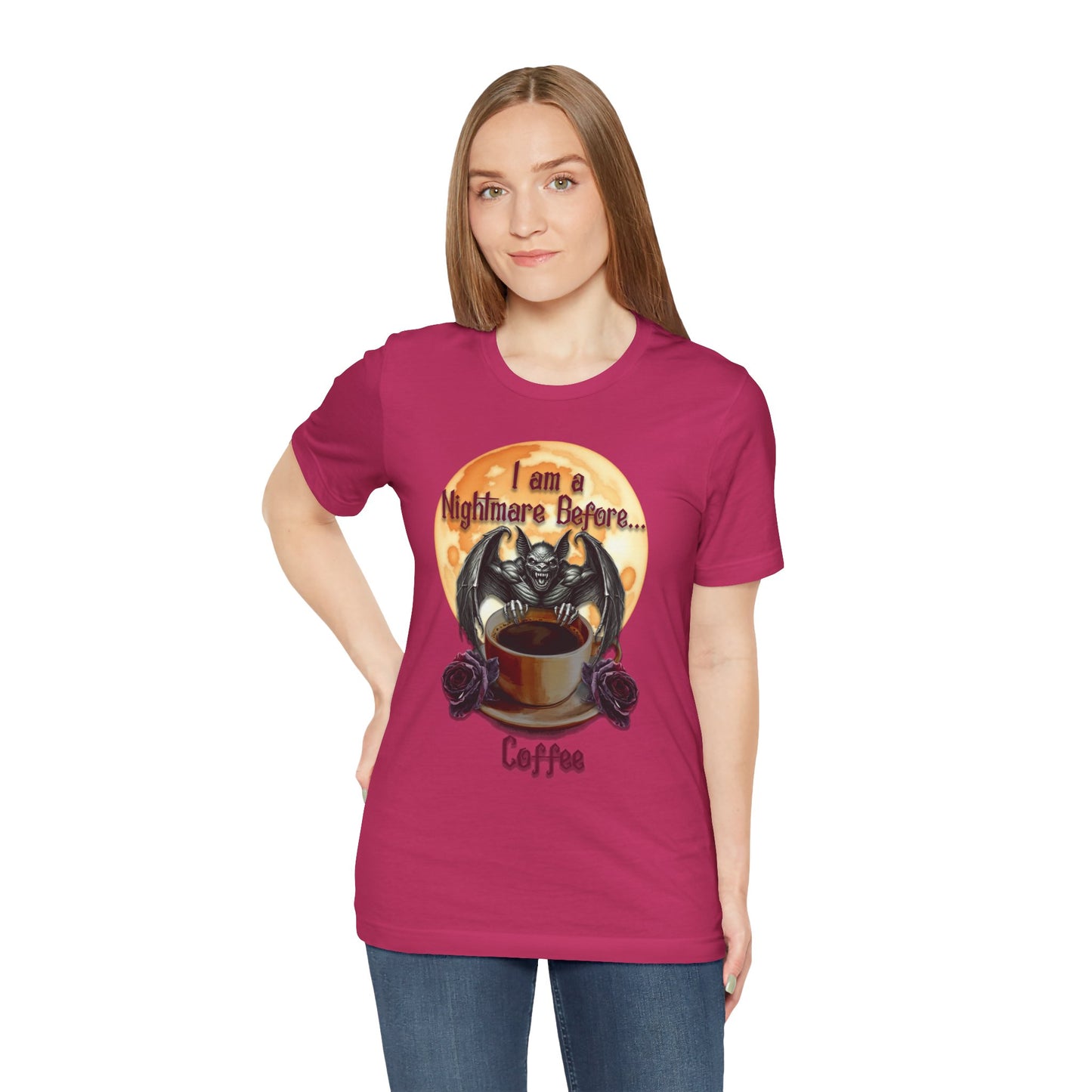 T-shirt - Halloween - Nightmare Before Coffee (1a) - Front Only