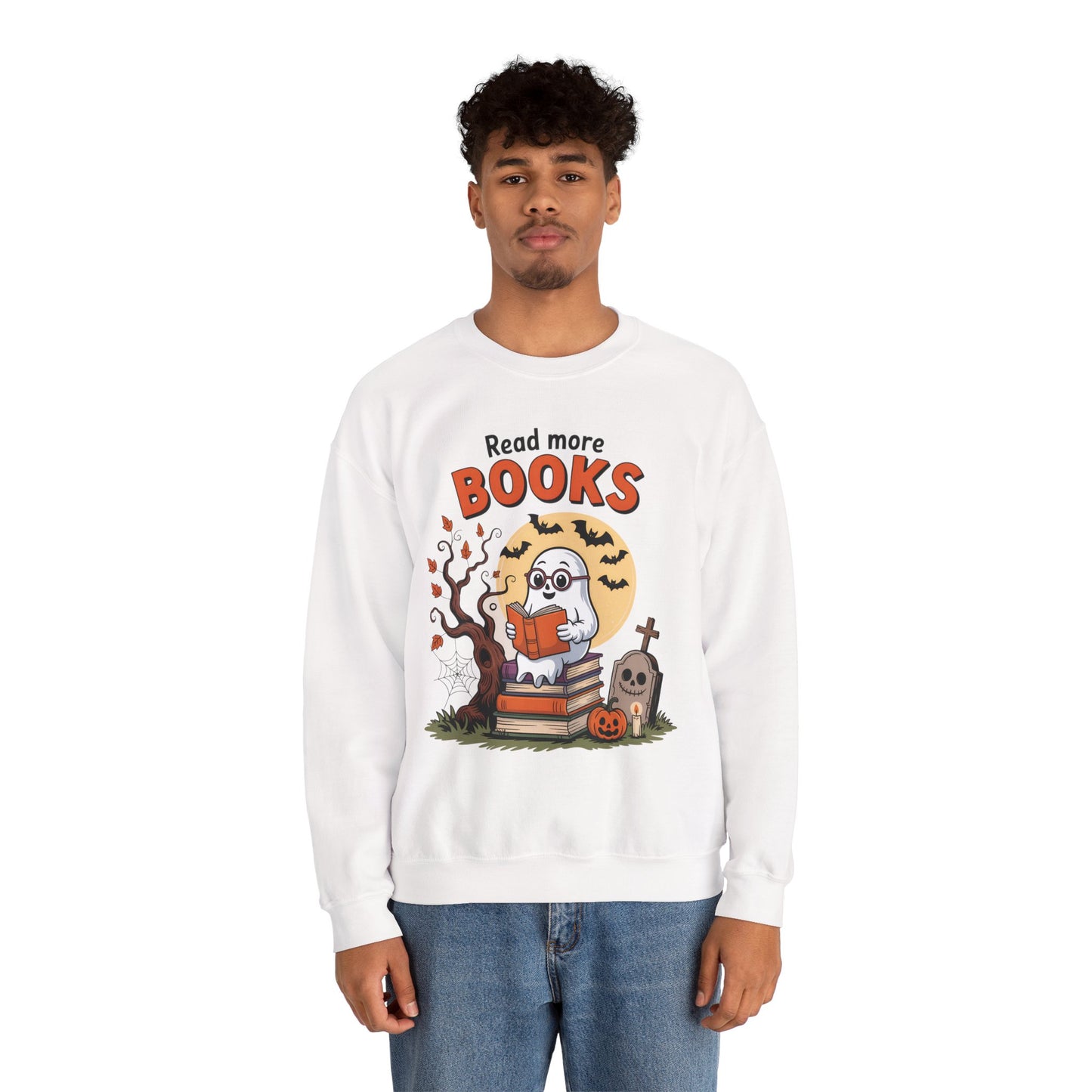 Sweatshirt - Teacher / Halloween - Read More Books (1a)