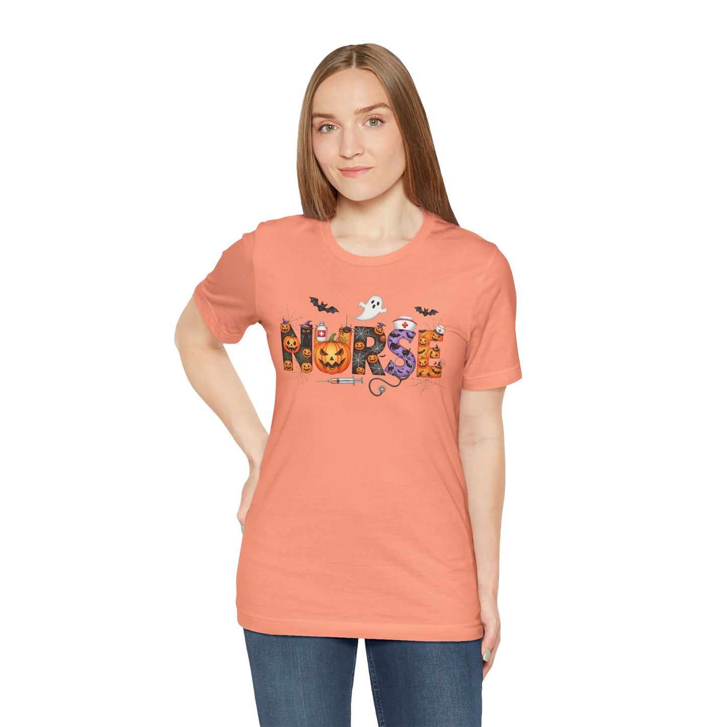 T-Shirt - Nurse / Halloween - Nurse w Halloween Decor (01a)