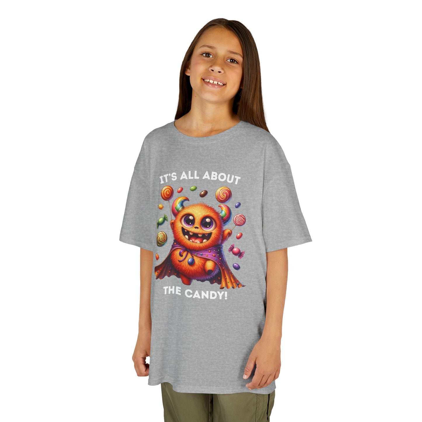 Child Tee - Halloween / Monster - It's all about the Candy! (01a)