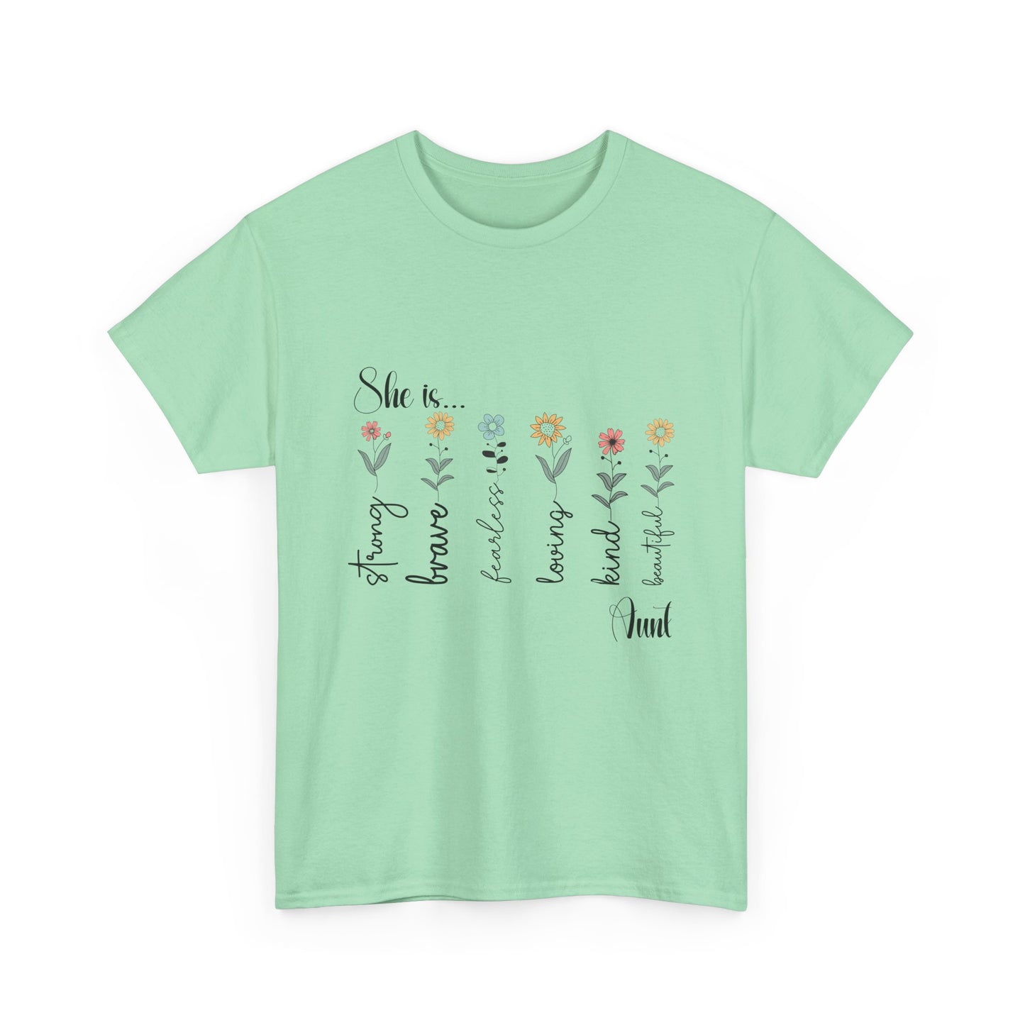 T-Shirt – Aunt - Strong, Brave, Beautiful Floral Design
