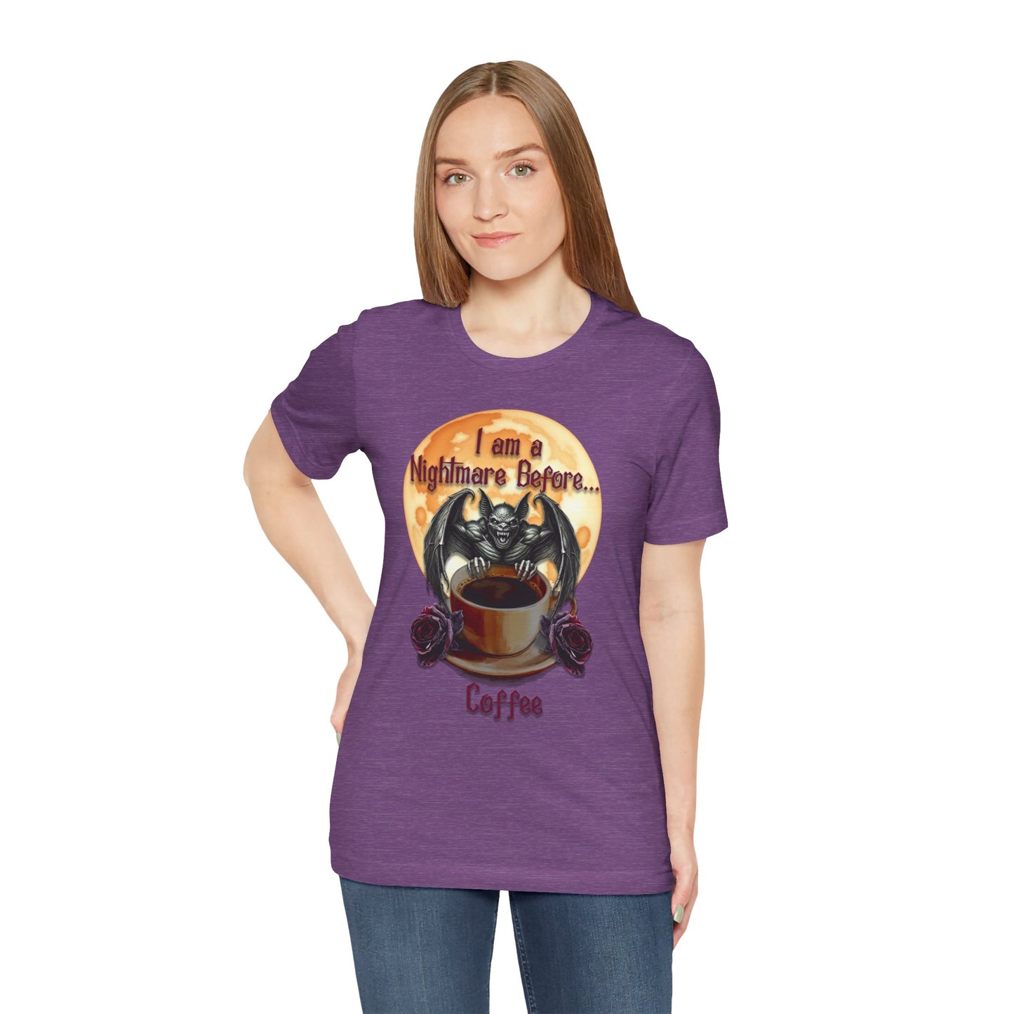 T-shirt - Halloween - Nightmare Before Coffee (1a) - Front Only