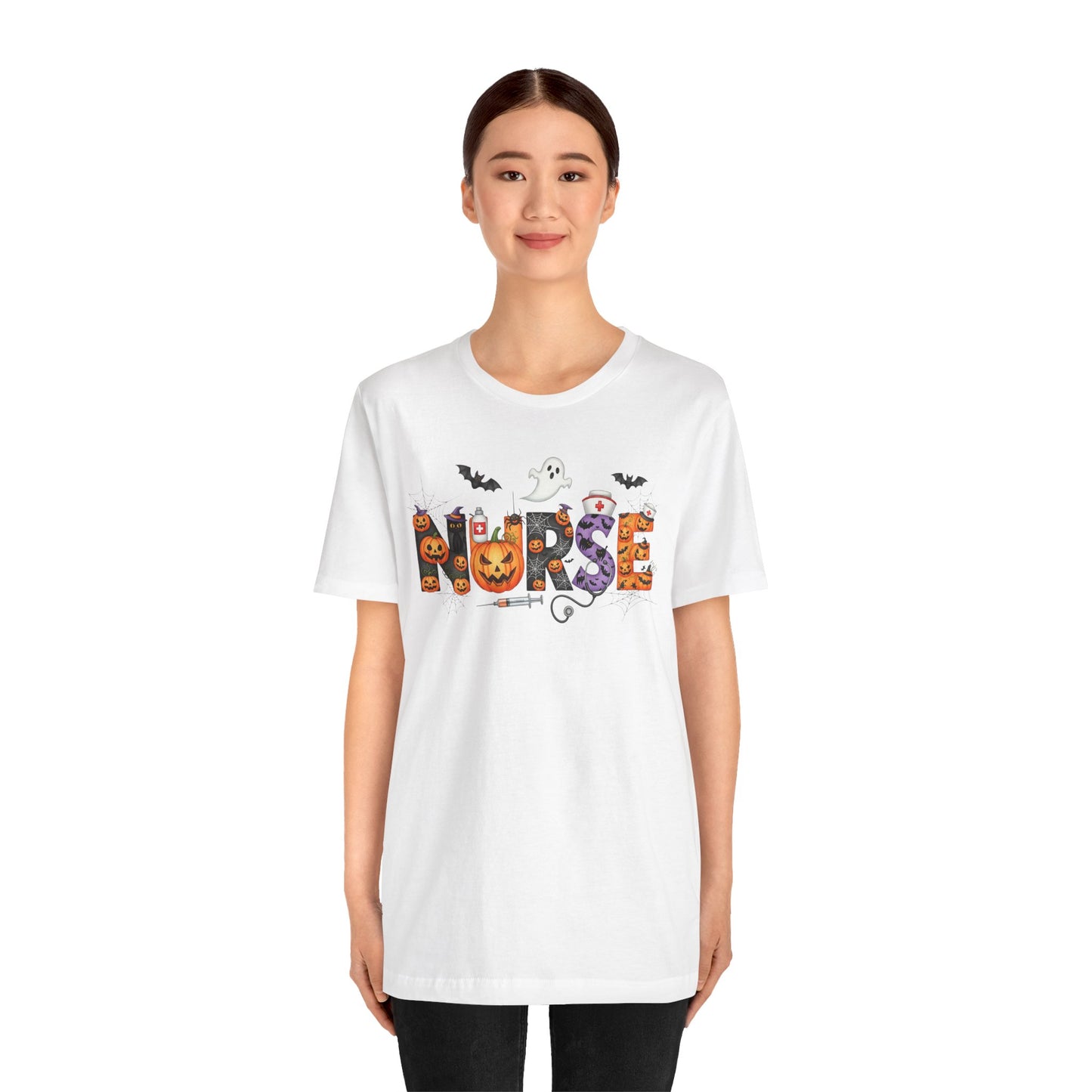 T-Shirt - Nurse / Halloween - Nurse w Halloween Decor (01a)