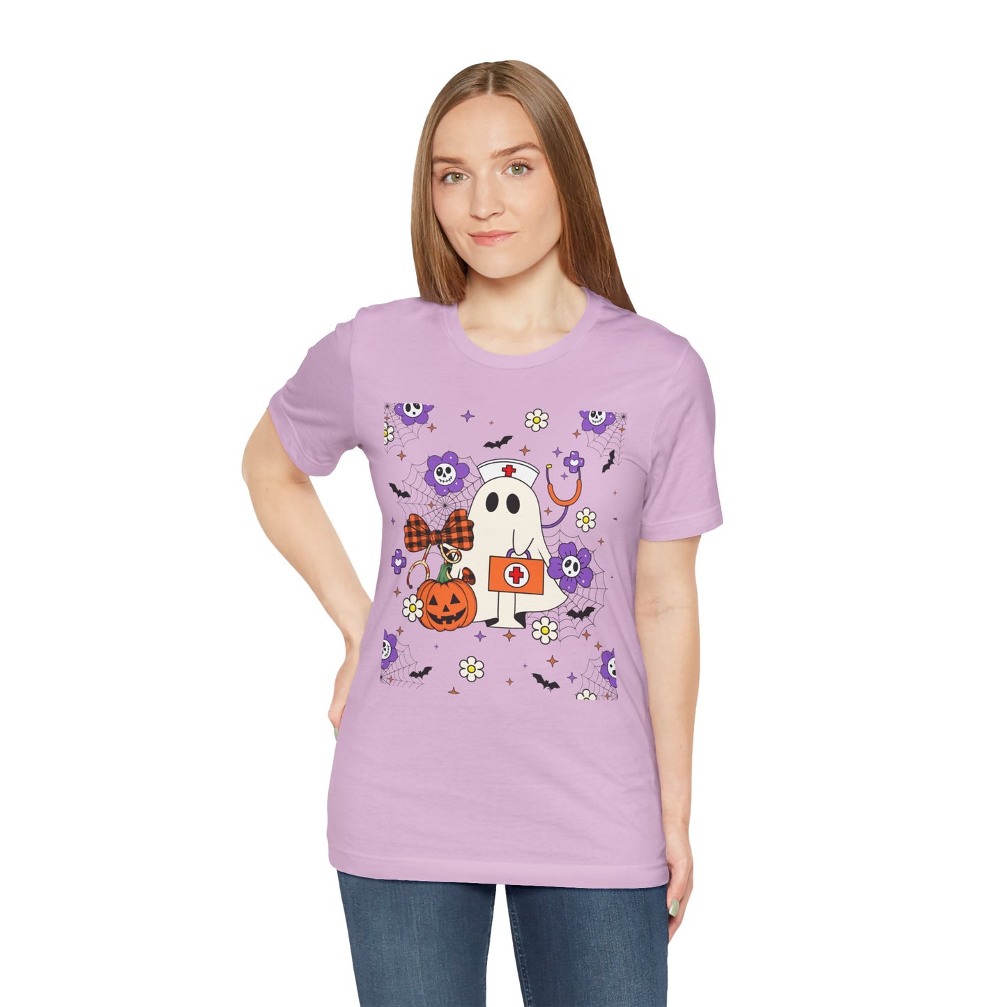 T-Shirt - Medical / Halloween Ghost with Medical Stuff (01a)