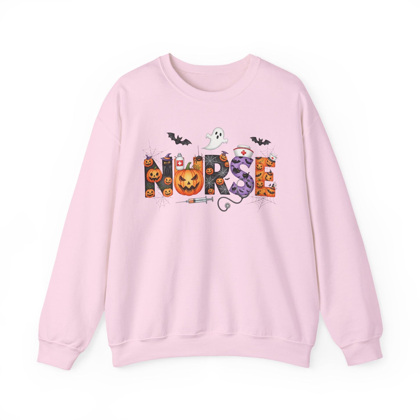 Sweatshirt - Nurse / Halloween - Nurse w Halloween Decor (01a)